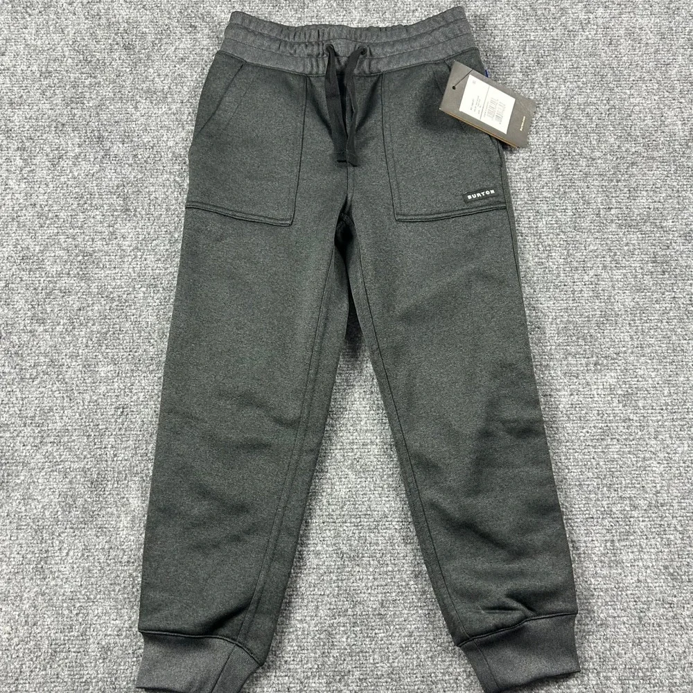 Burton Oak Fleece Pants Kids XS Black Heather Joggers Sweatpants 21363101001